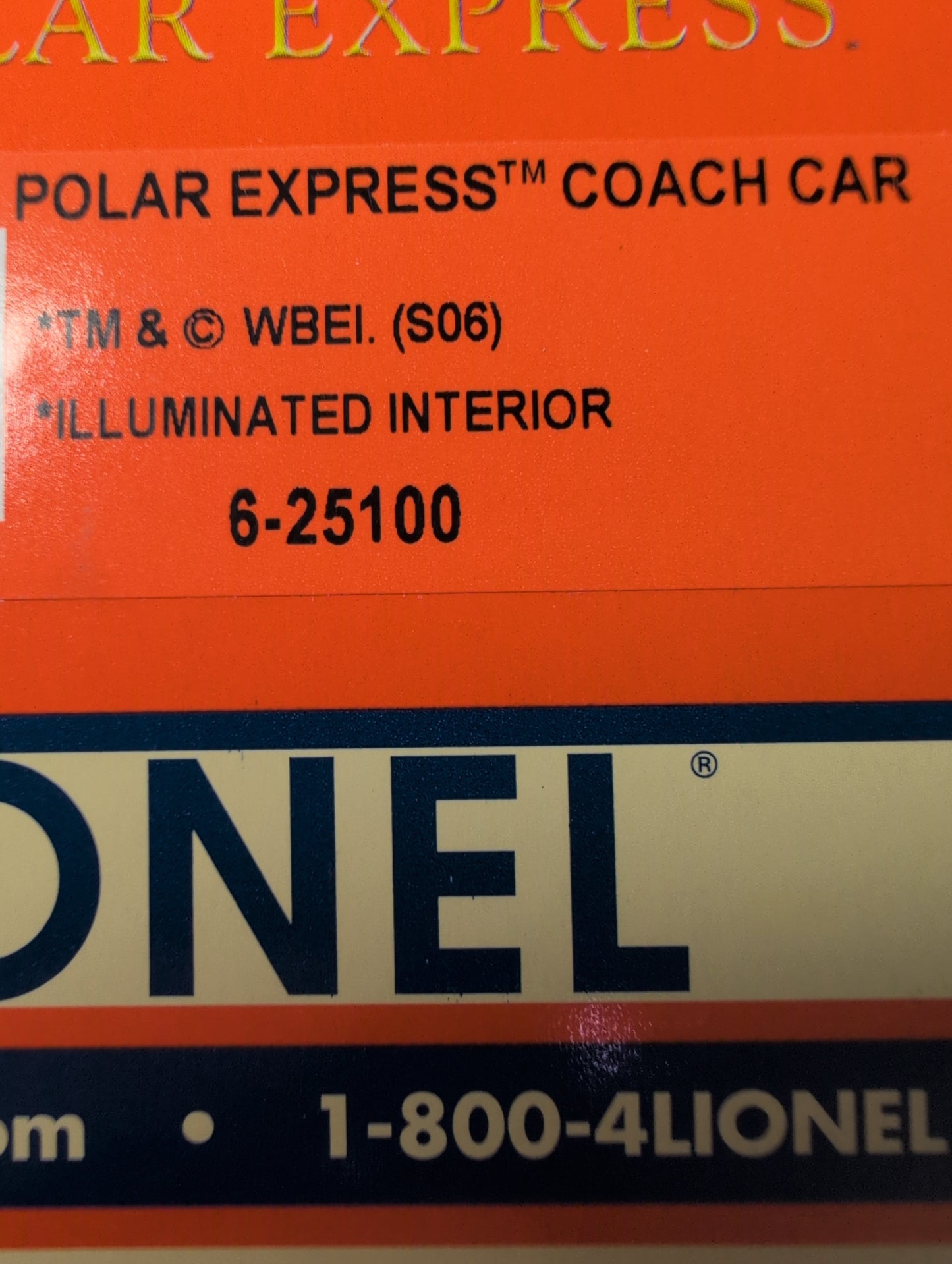 Lionel Polar Express Passenger Car 6-25100
