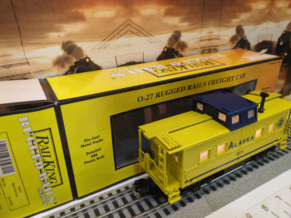 MTH RailKing Rugged Rails Alaska Steel Caboose 30-4158c