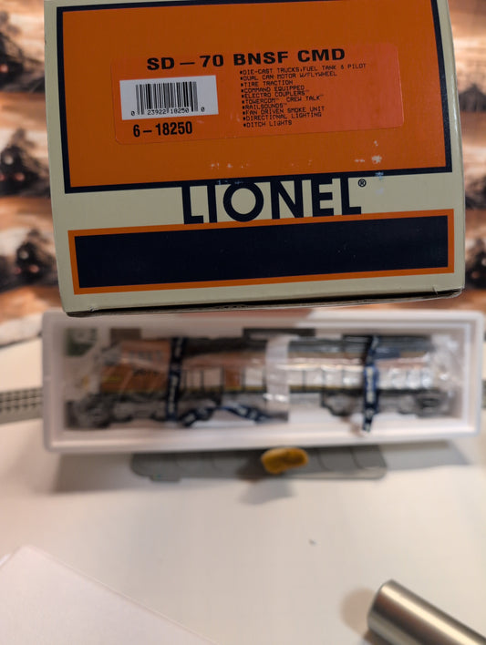 Lionel BNSF SD70 TMCC Diesel Locomotive 6-18250 FREE SHIPPING!