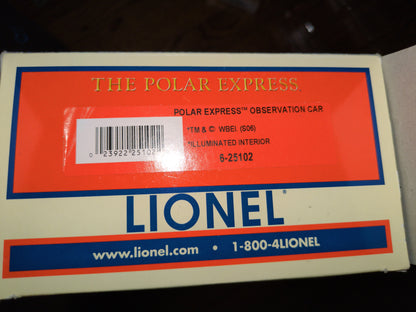 Lionel Passenger Car Polar Express  6-25102