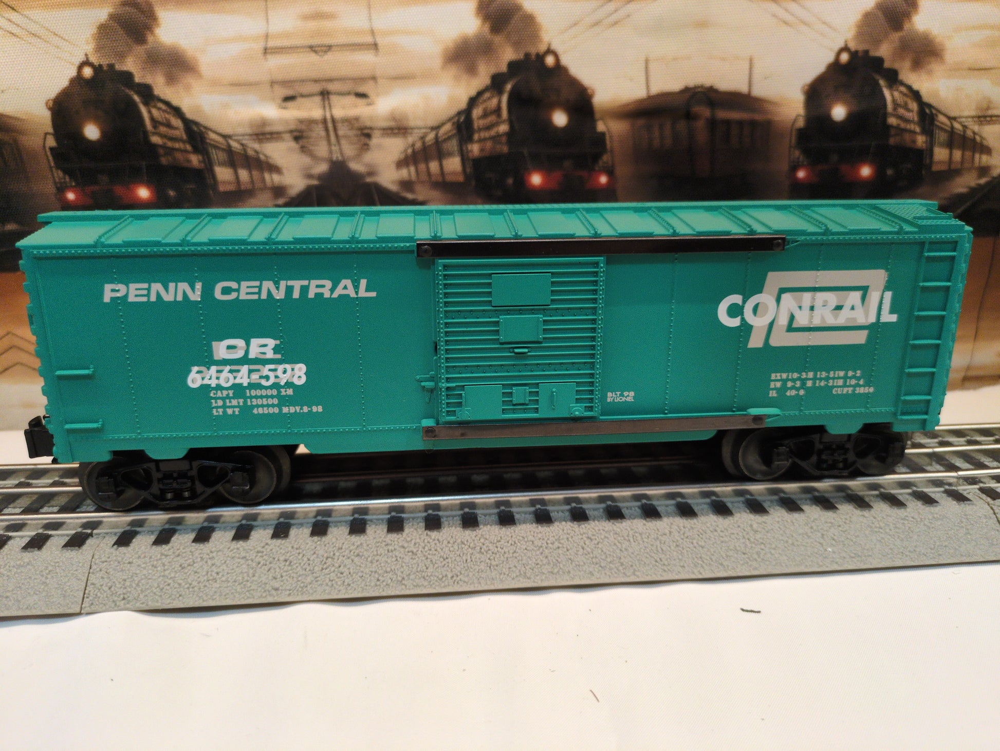 Lionel Conrail Penn Central Overapray Boxcar 6464-598