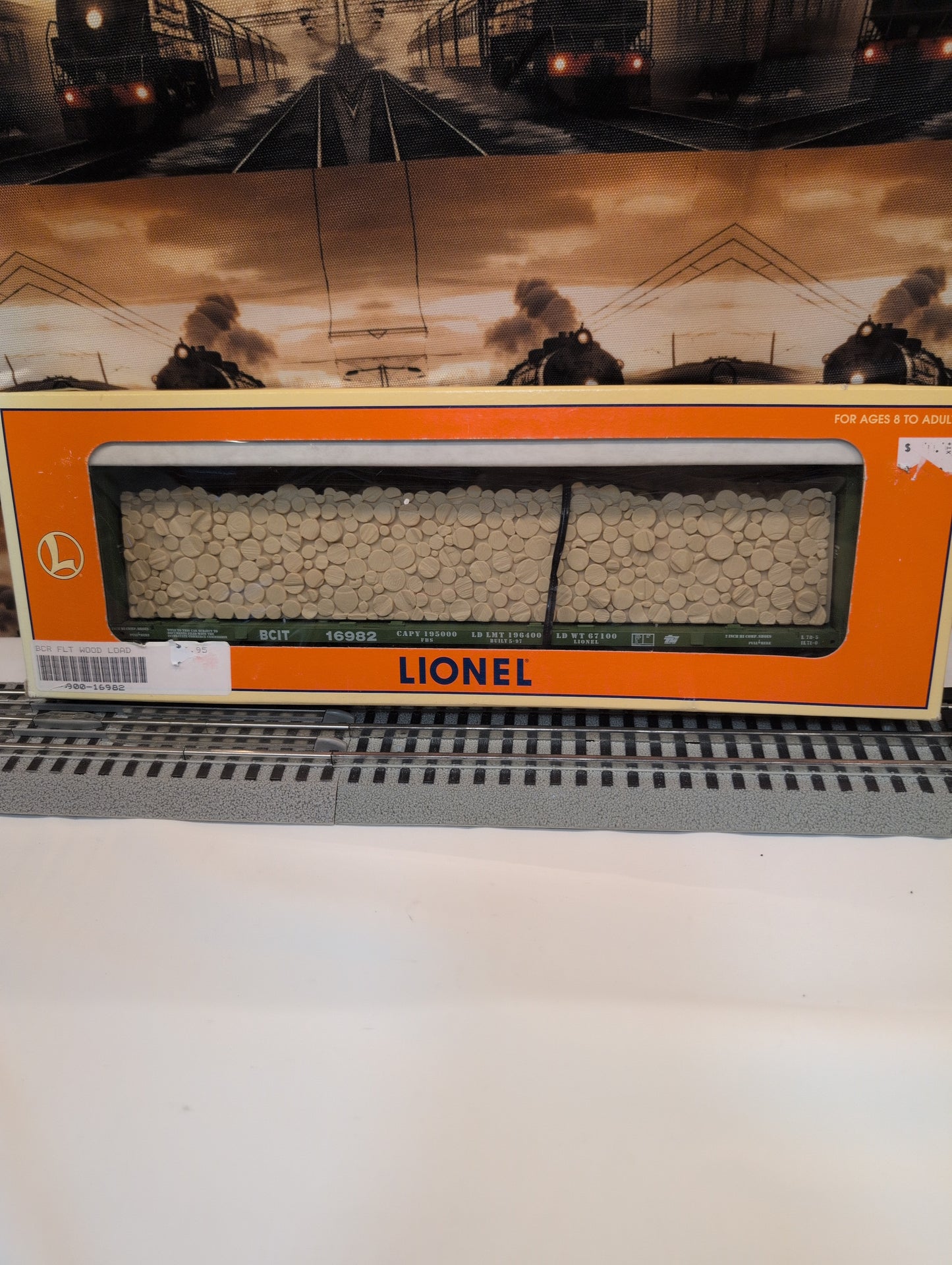 Lionel 6-16982 BC Rail Flatcar Hopper Car 
