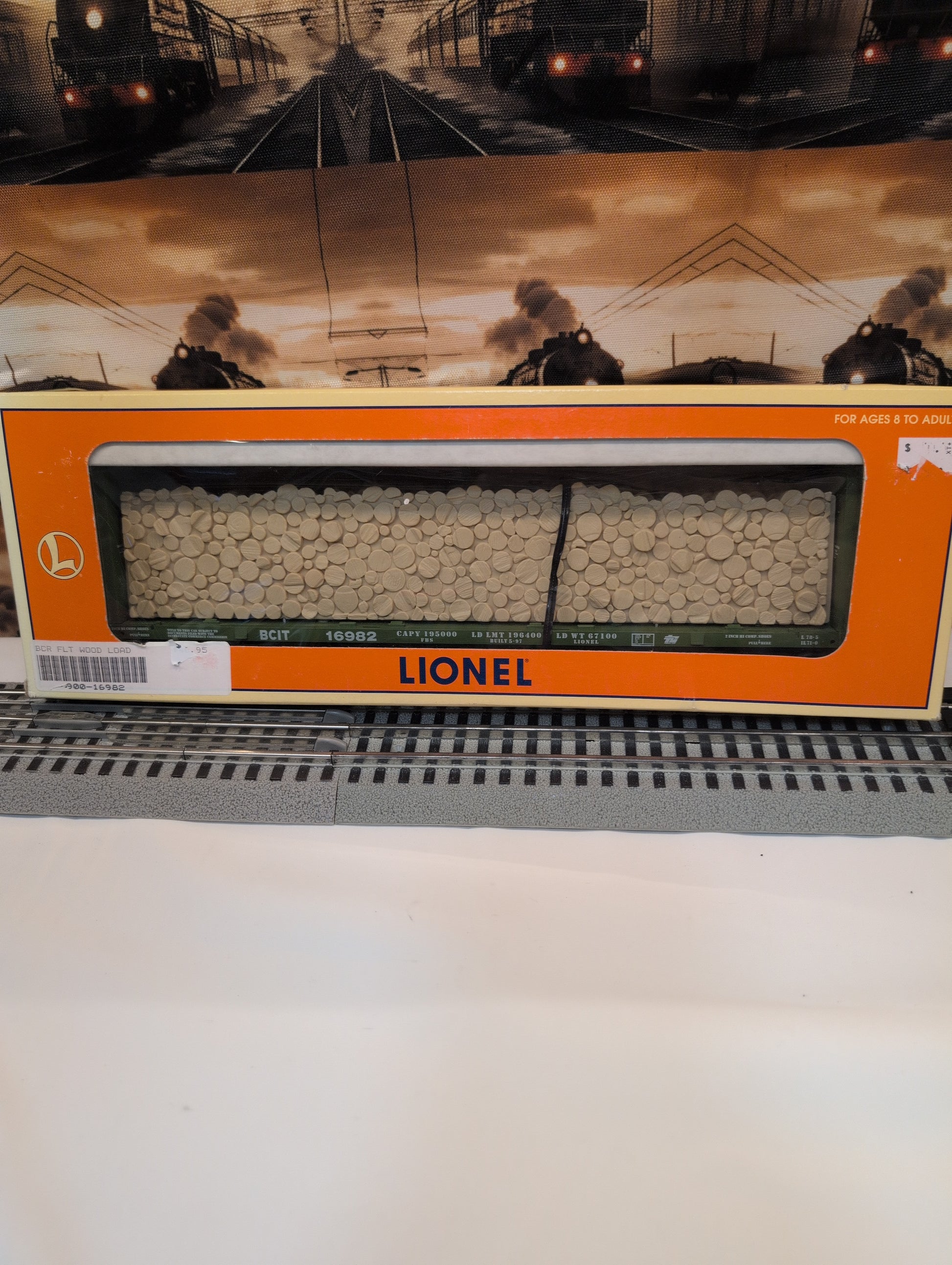 Lionel 6-16982 BC Rail Flatcar Hopper Car 