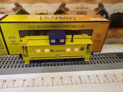 MTH RailKing Rugged Rails Alaska Steel Caboose 30-4158c