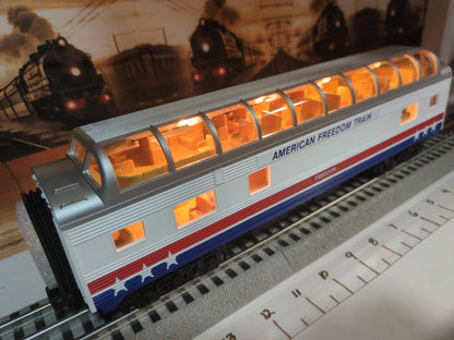 MTH RailKing Rugged Rails  American Freedom Train Vista Dome Car 33-6003