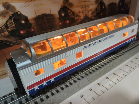MTH RailKing Rugged Rails  American Freedom Train Vista Dome Car 33-6003