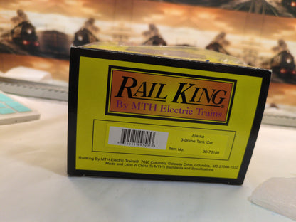 MTH RailKing Alaska 3-Dome Tank Car 30-73166