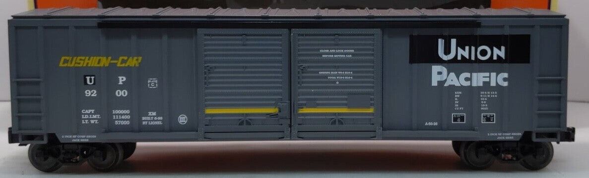 Lionel Southern Pacific/Union Pacific Merger Auto Frames Double Door Boxcar 6-17232