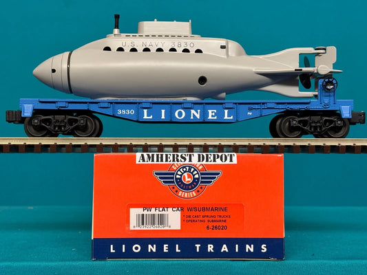 Lionel Us Navy Black Car With Submarine 6-26020