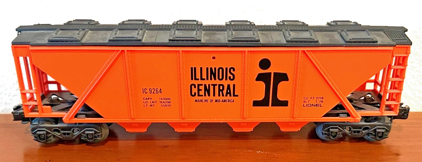 LIONEL 6-9264 ILLINOIS CENTRAL FOUR BAY QUAD COVERED HOPPER CAR